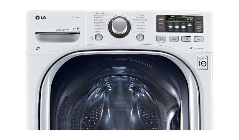 LG 27 inch, 5.0 cu.ft. Full Size All-in-One Front Load Washer / Dryer Combo with TurboWash™ and Steam Technology, WM3997HWA